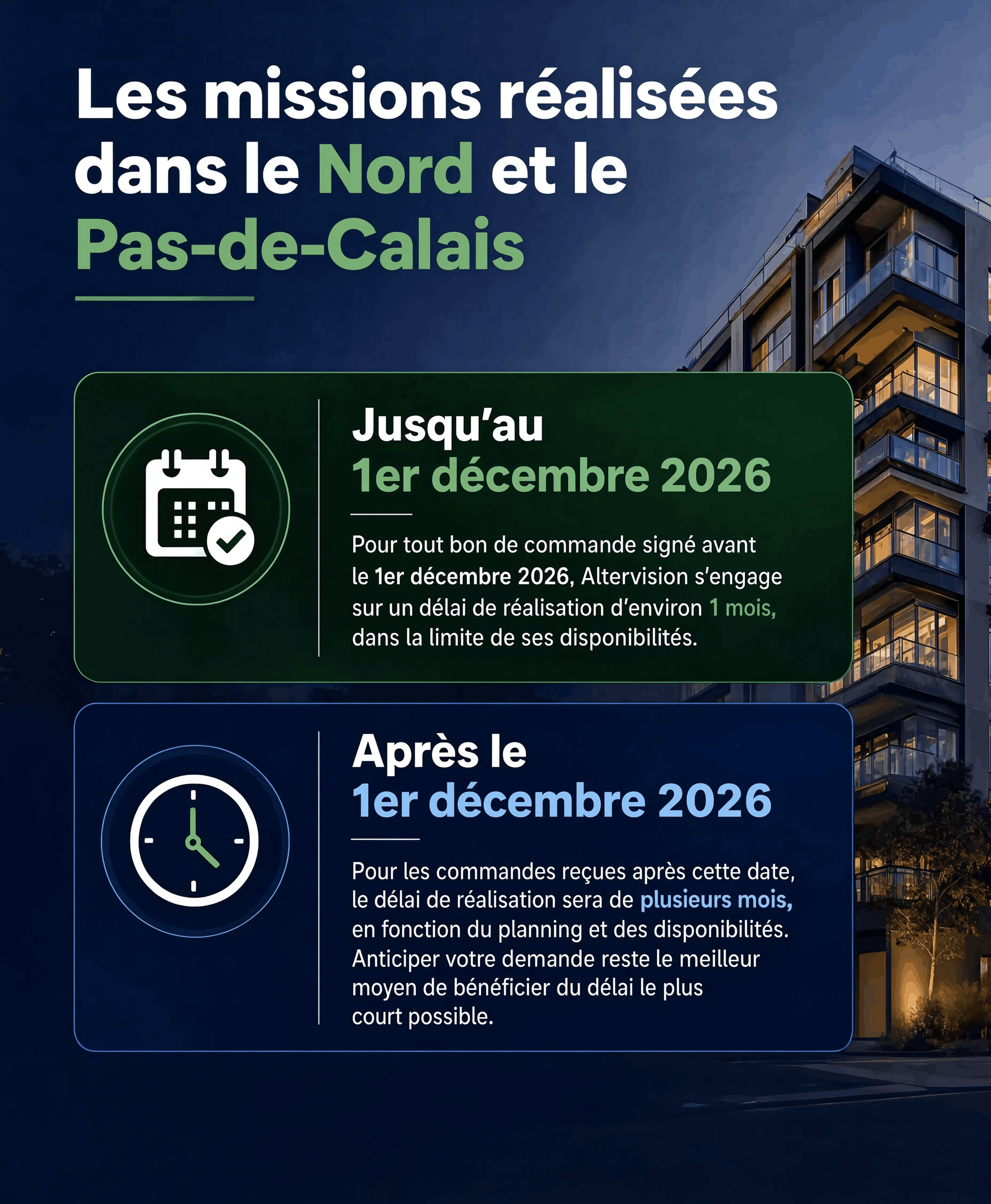 Missions dans le Nord et Pas de Calais